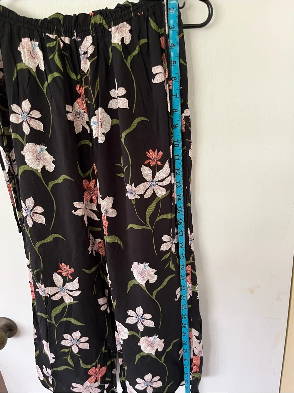 Shade & Shore Black Floral Wide-Leg Jumpsuit